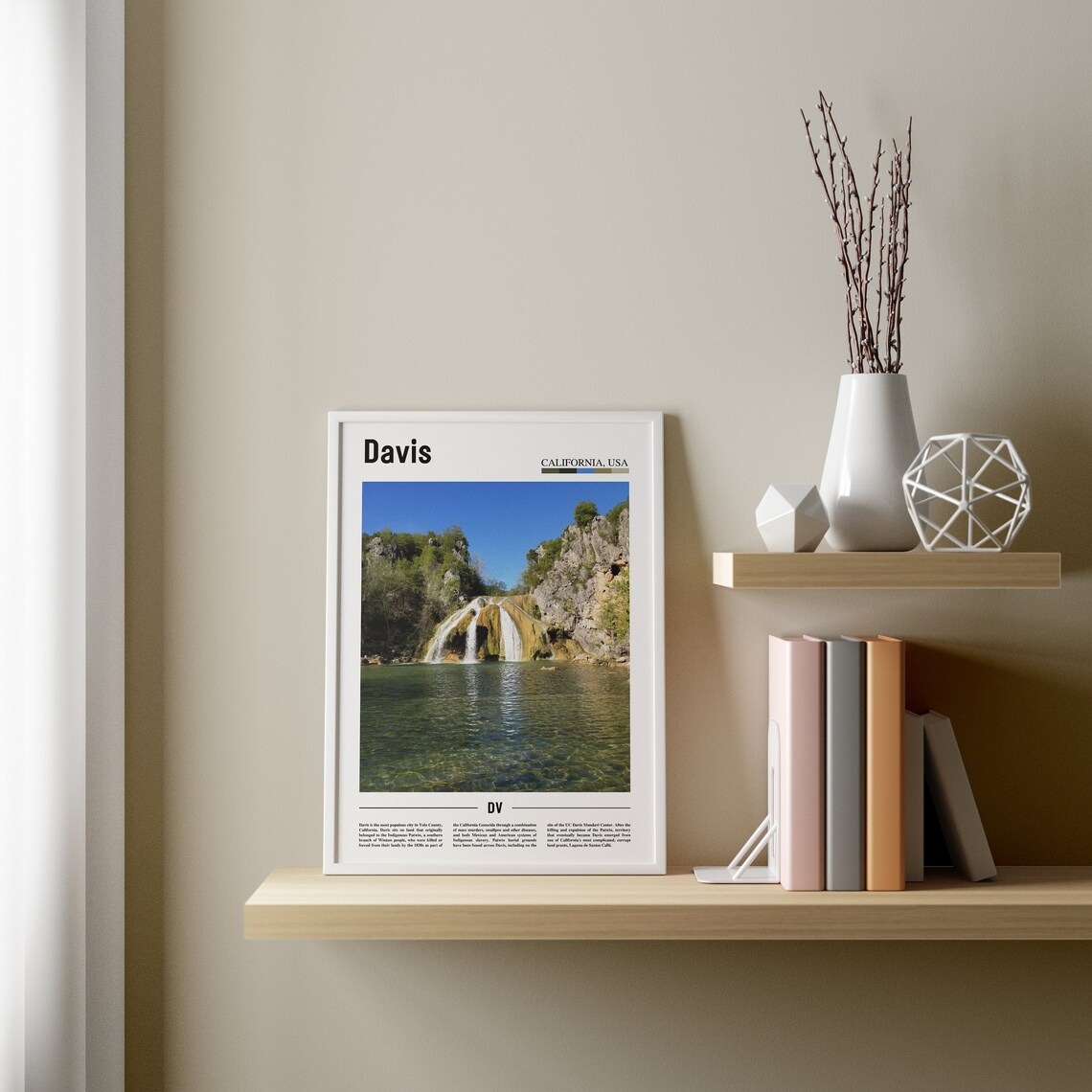 Davis Print Davis Poster Davis Wall Art Minimal Travel Print Minimal City Poster Travel Destination City Print Oil Painting Poster - Image 2