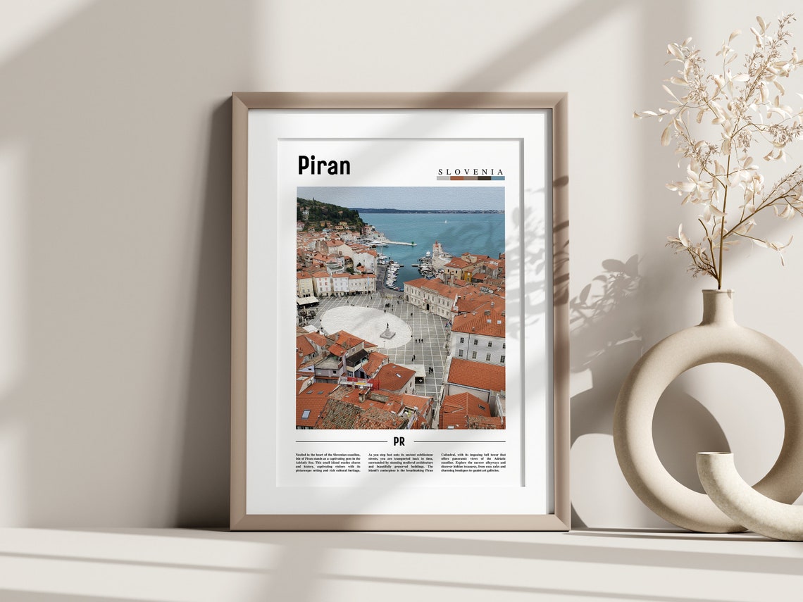 Piran Poster Piran Print Piran Wall Art Europe Photo Europe Poster Europe Print Travel Poster - Image 3