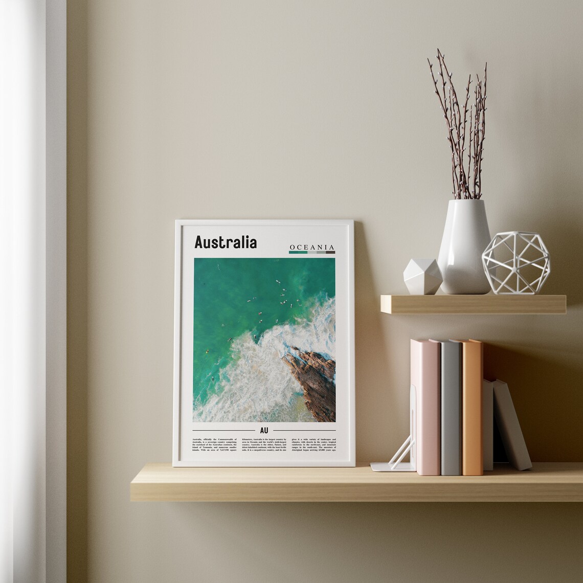 Australia Minimal Travel Poster, Oil Painting - Image 2