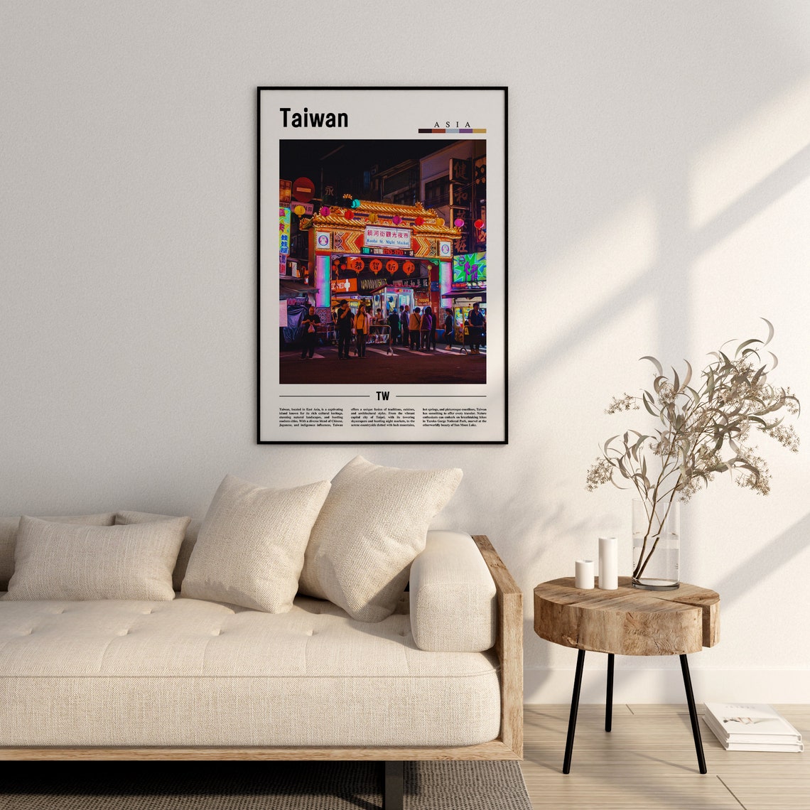 Taiwan Poster Taiwan Print Taiwan Wall Art Asia Print Asia Poster Asia Photo Minimal Travel Poster - Image 2