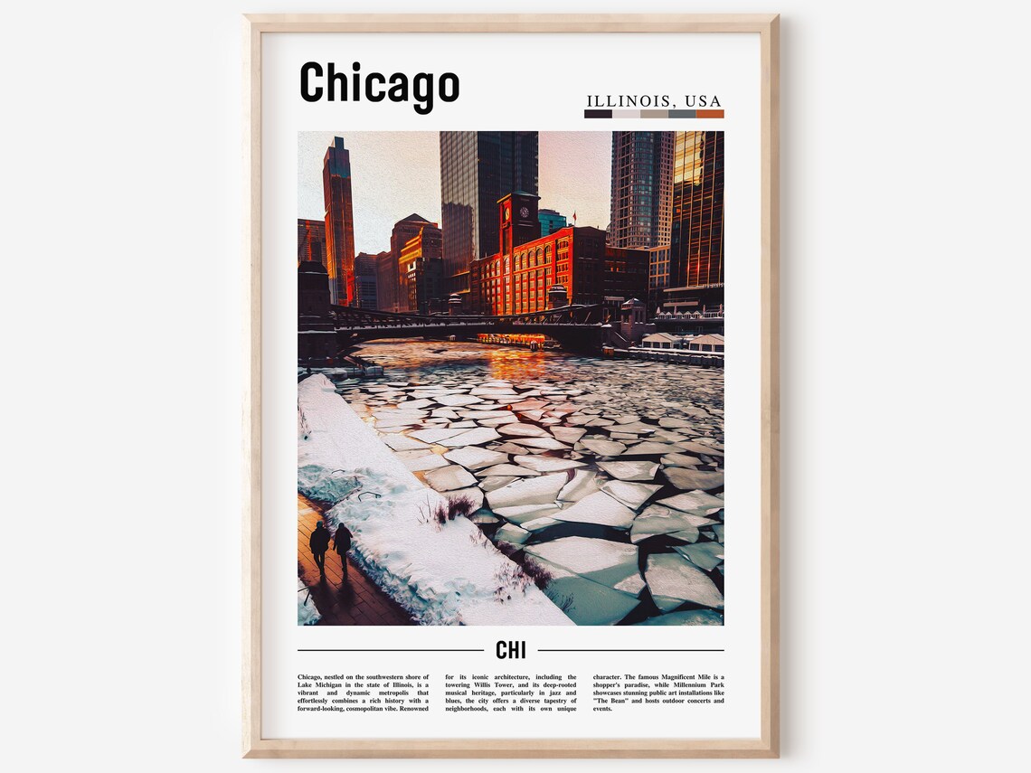 Chicago Travel Poster, United States Photo