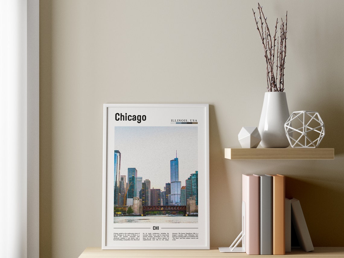 Chicago Print Chicago Poster Chicago Wall Art United States Photo United States Poster United States Print - Image 3