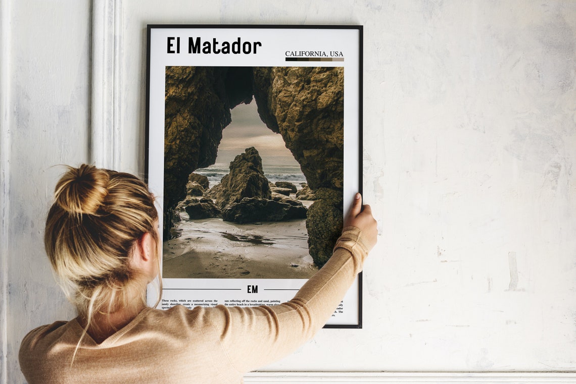 El Matador Print El Matador Poster El Matador Wall Art Minimal Travel Print Minimal City Poster Travel Destination Oil Painting Poster - Image 4