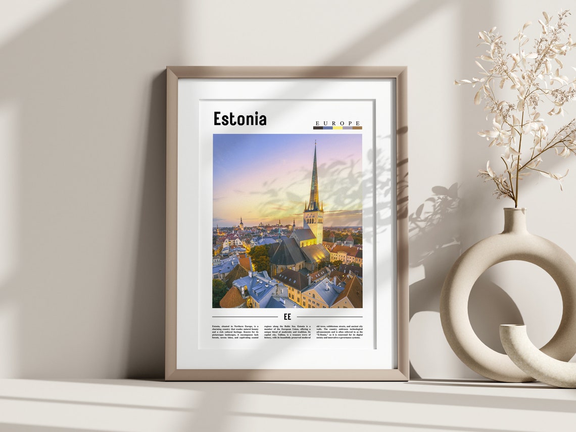 Estonia Poster Estonia Print Estonia Wall Art Europe Photo Europe Poster Europe Print Travel Poster - Image 3