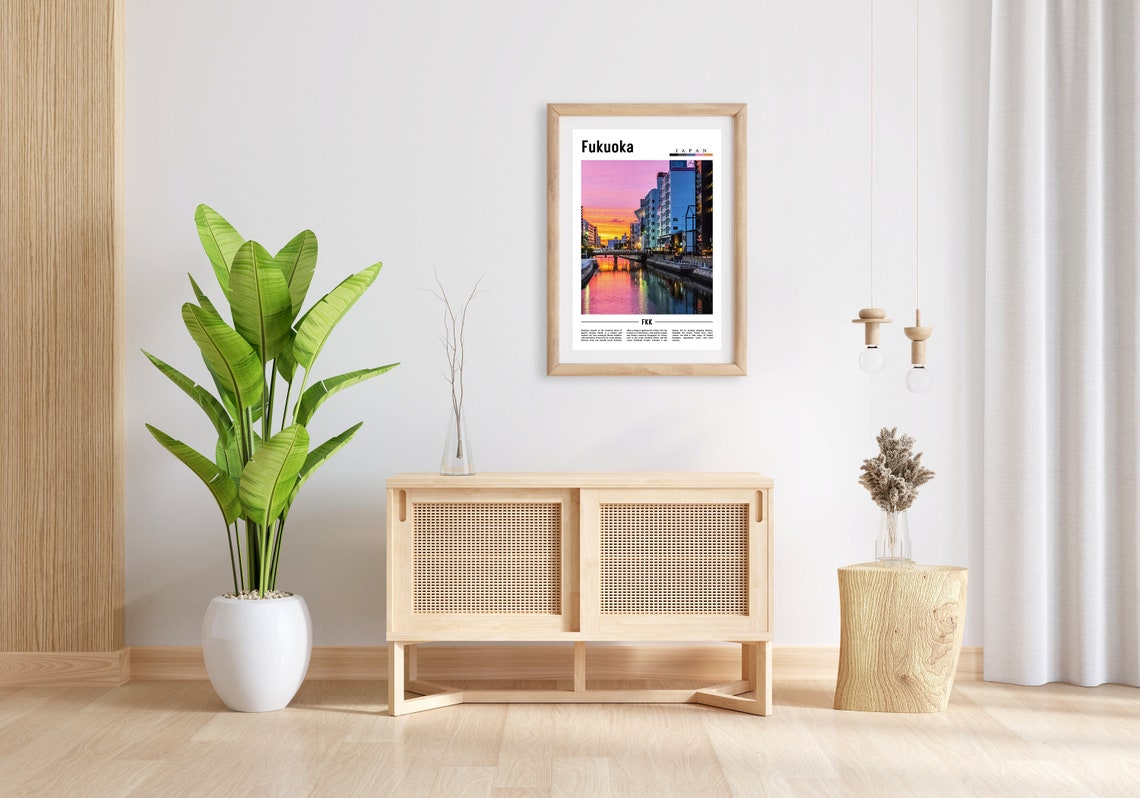 Fukuoka Poster Fukuoka Print Fukuoka Wall Art Asia Print Asia Poster Asia Photo Minimal Travel Poster - Image 4