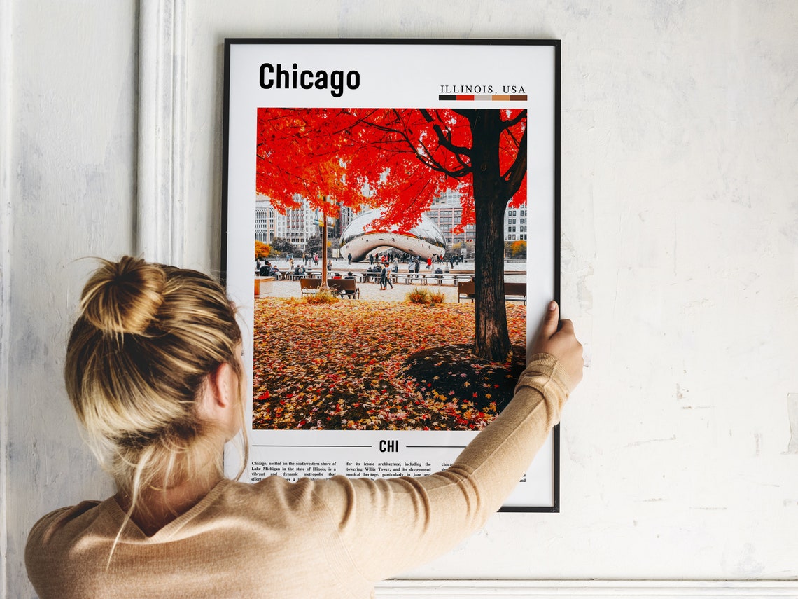 Chicago Print Chicago Poster Chicago Wall Art United States Photo United States Poster United States Print - Image 5