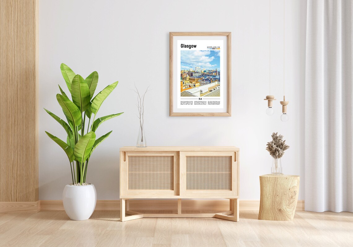 Glasgow Travel Poster, Colorful City Artwork - Image 5