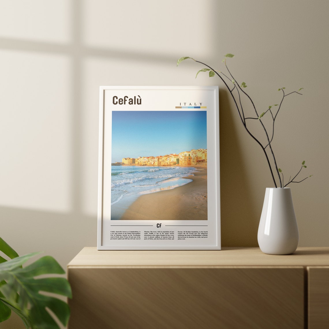 Cefal Print Cefal Poster Cefal Wall Art Italy Photo Italy Poster Italy Print Italy Wall Art Minimal Travel Poster - Image 3