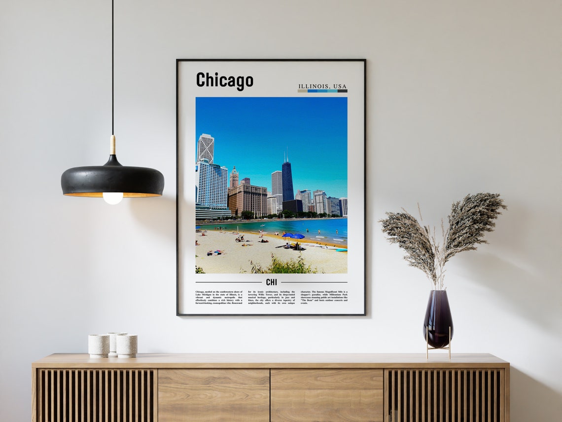 Chicago Print Chicago Poster Chicago Wall Art United States Photo United States Poster United States Print - Image 4
