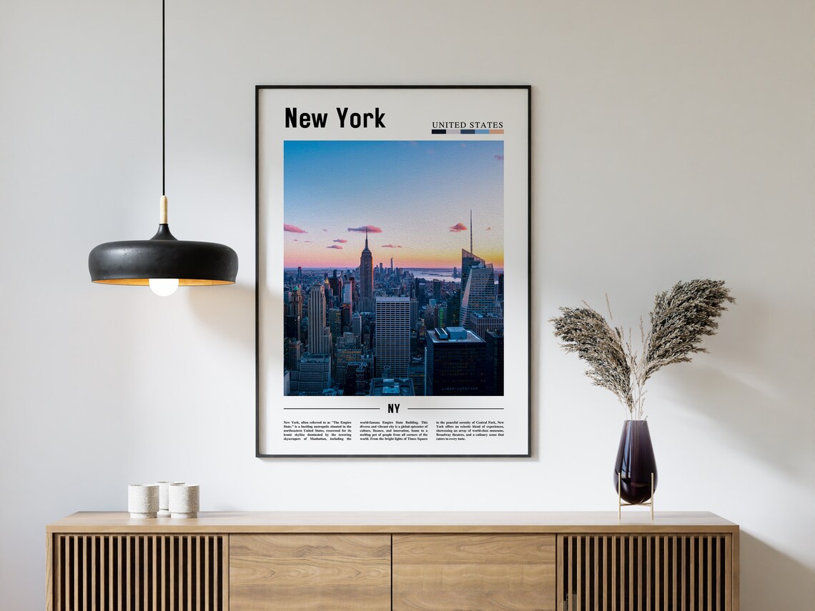 New York Travel Poster, New York Wall Art - Image 4