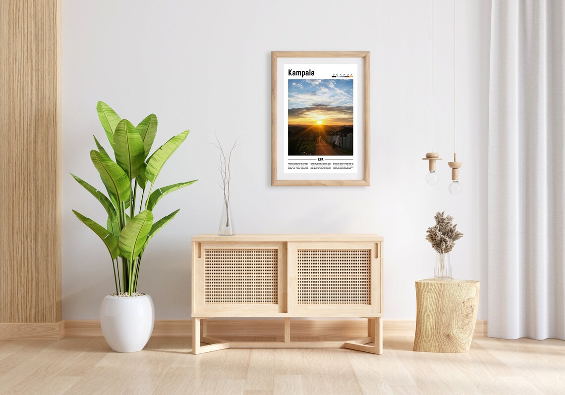 Kampala Minimal Travel Poster, Oil Painting - Image 5
