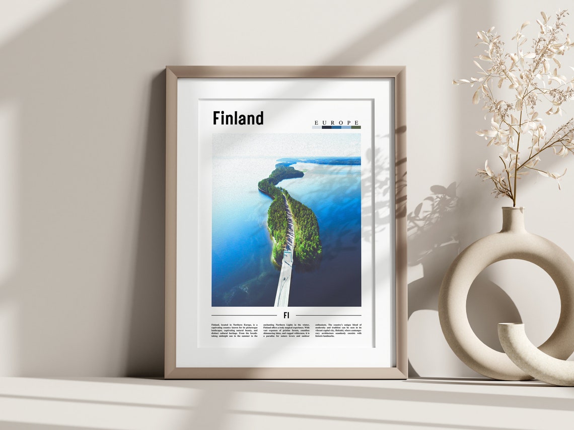 Finland Poster Finland Print Finland Wall Art Europe Photo Europe Poster Europe Print Travel Poster - Image 3