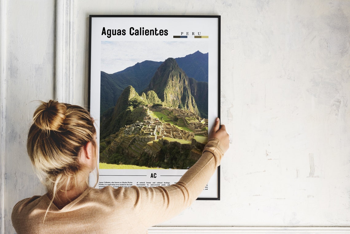 Aguas Calientes Poster Aguas Calientes Print Aguas Calientes Wall Art South America Poster South America Print Travel Poster - Image 5
