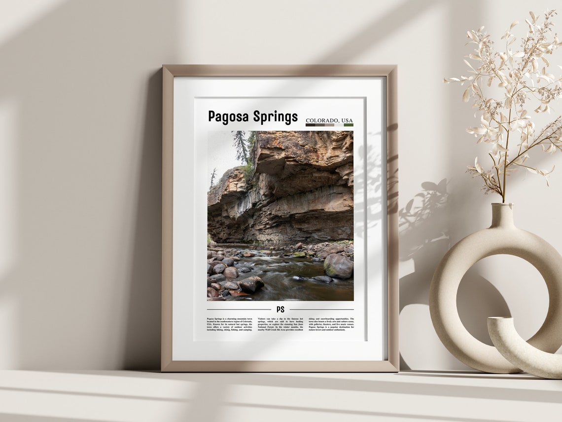 Pagosa Springs Poster Pagosa Springs Print Pagosa Springs Wall Art United States Photo United States Poster United States Print - Image 3