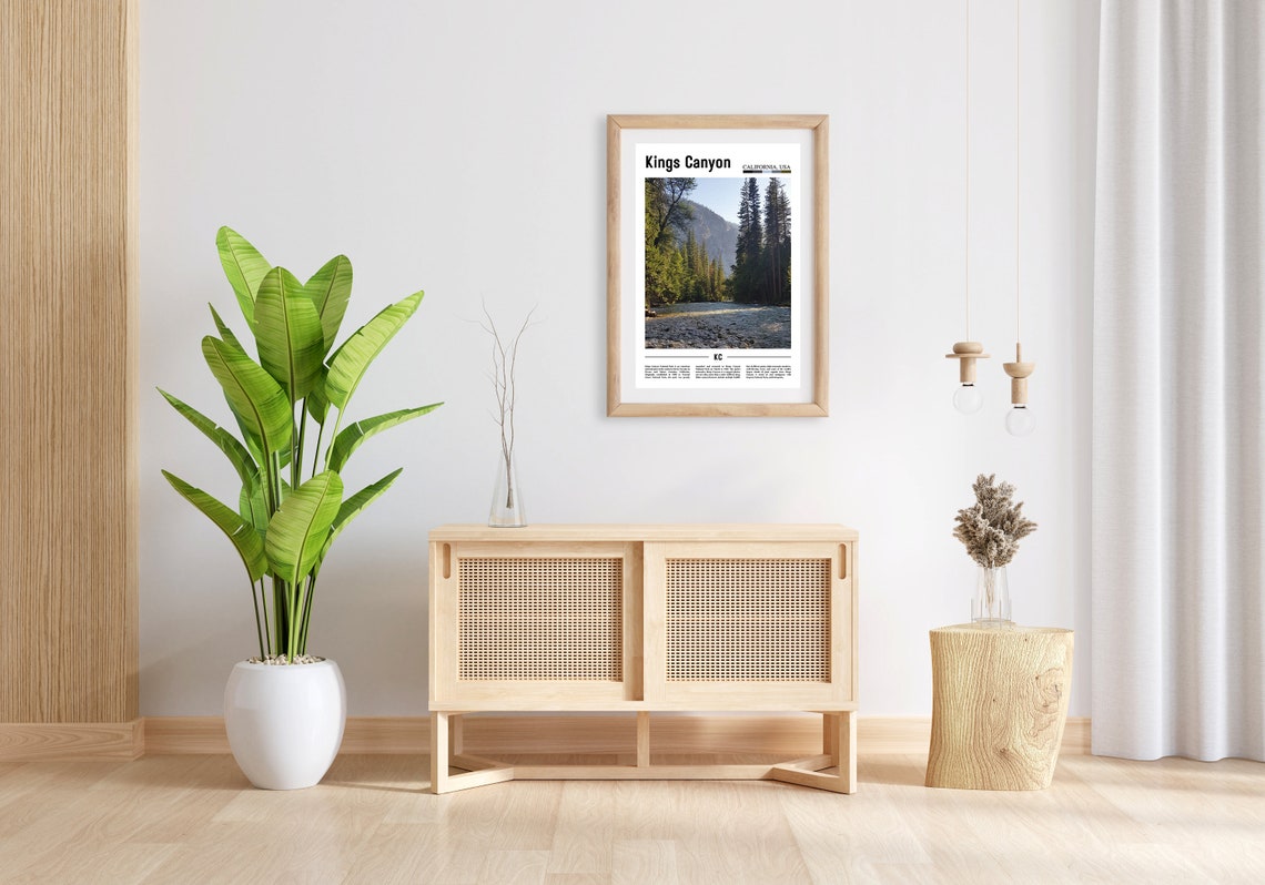Kings Canyon Print Kings Canyon Poster Kings Canyon Wall Art Minimal Travel Print Minimal City Poster Destination Oil Painting Poster - Image 3