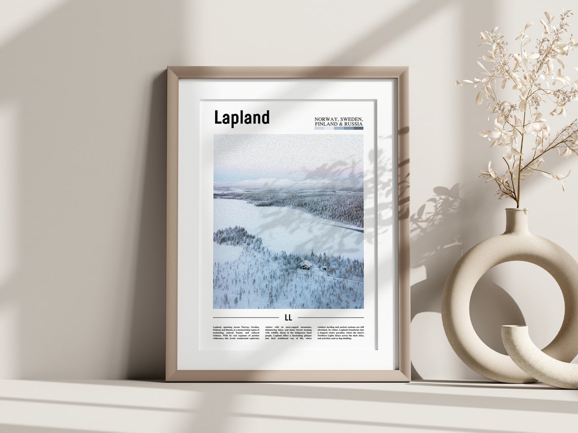 Lapland Poster Lapland Print Lapland Wall Art Europe Photo Europe Poster Europe Print Travel Poster - Image 3