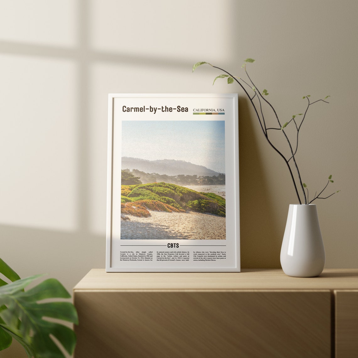 Carmel By The Sea Print Carmel By The Sea Poster Carmel By The Sea Wall Art Oil Painting Poster Colorful City Print Travel City Artwork - Image 3