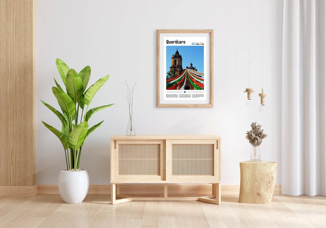 Quertaro Minimal Travel Poster, Oil Painting - Image 5