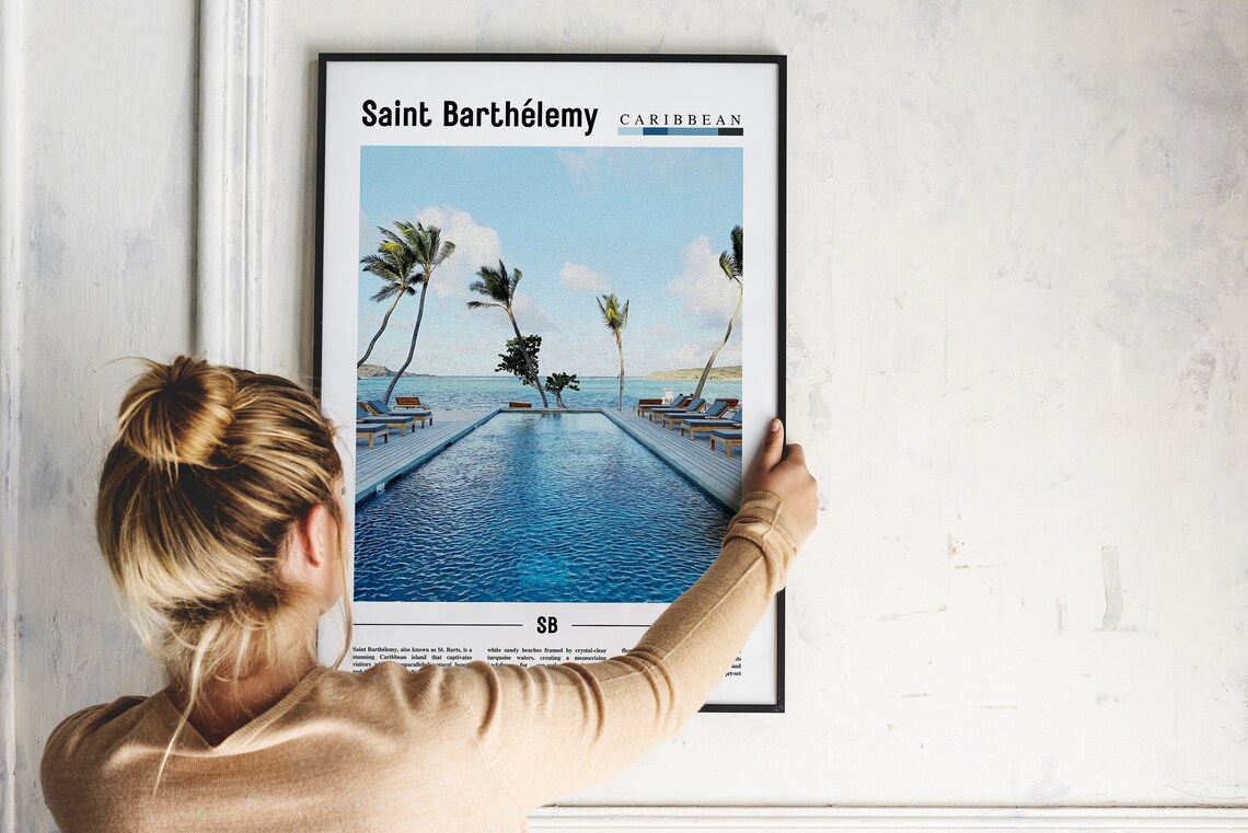 Saint Barthlemy Minimal Travel Poster, Oil Painting - Image 5