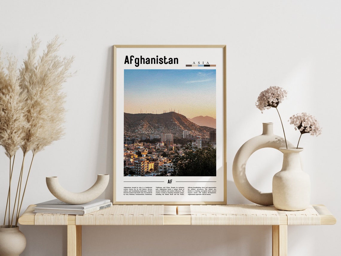 Afghanistan Poster Afghanistan Print Afghanistan Wall Art Asia Print Asia Poster Asia Photo Minimal Travel Poster - Image 6