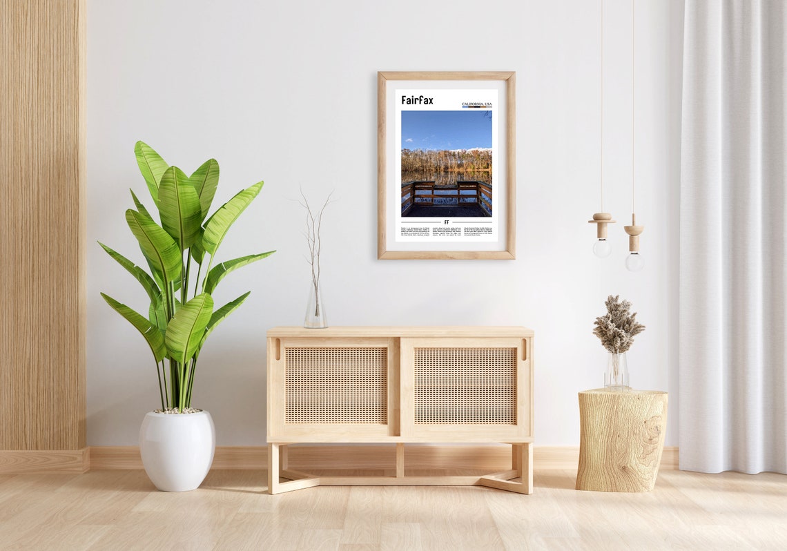 Fairfax Print Fairfax Poster Fairfax Wall Art Minimal Travel Print Minimal City Poster Travel Destination City Print Oil Painting Poster - Image 3
