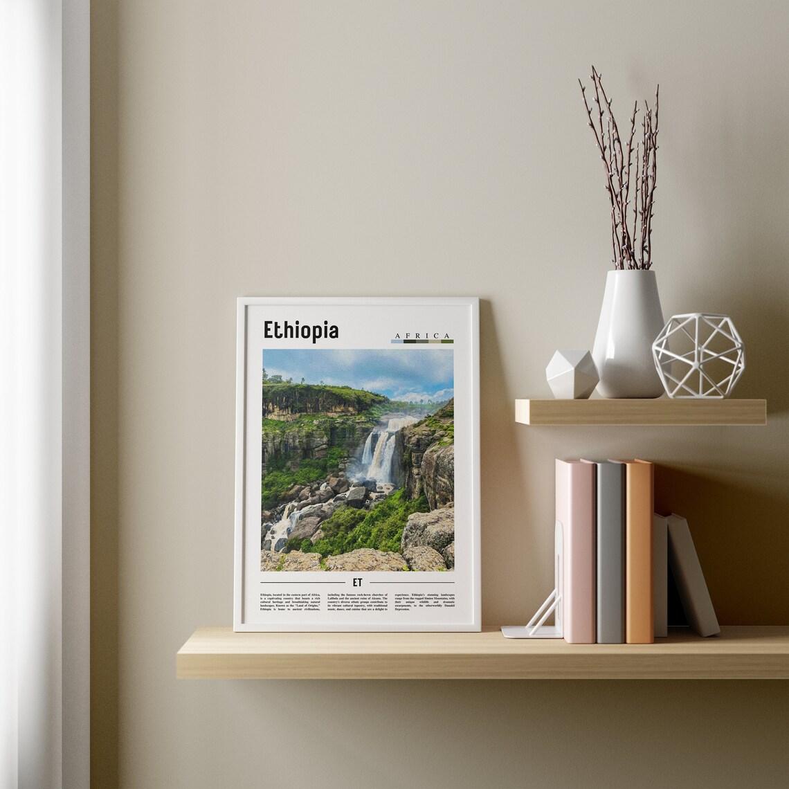 Ethiopia Poster Ethiopia Print Ethiopia Wall Art Minimal Travel Print Travel Destination Oil Painting Poster - Image 4