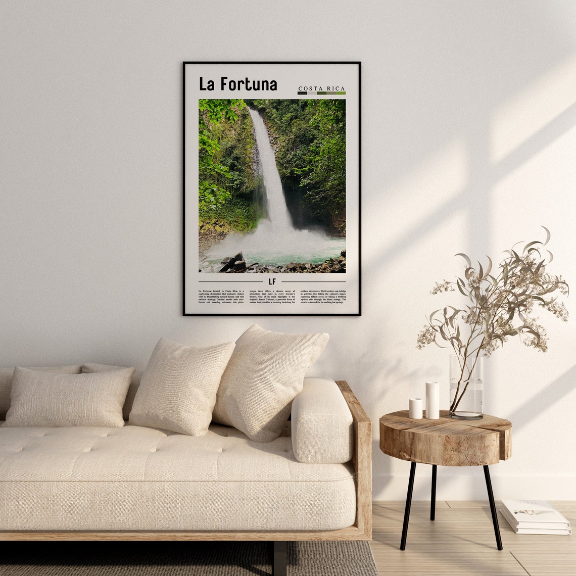 La Fortuna Poster La Fortuna Print La Fortuna Wall Art Central America Poster Central America Print Travel Poster - Image 2