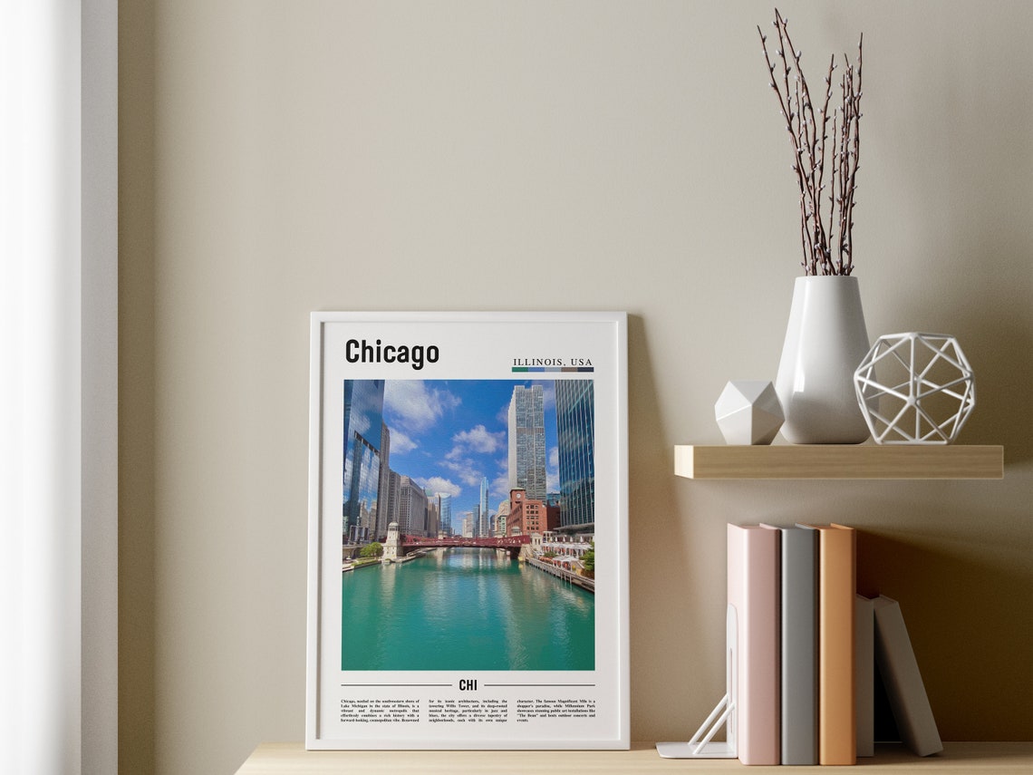 Chicago Print Chicago Poster Chicago Wall Art United States Photo United States Poster United States Print - Image 3