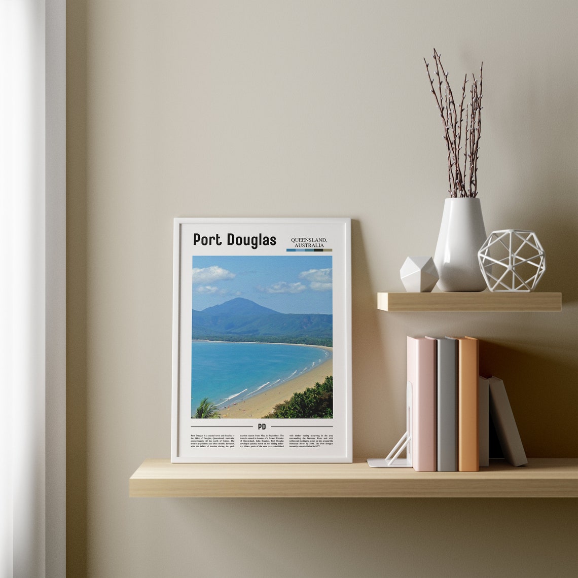 Port Douglas Print Port Douglas Poster Port Douglas Wall Art Minimal Travel Print Minimal City Poster Destination Oil Painting Poster - Image 2