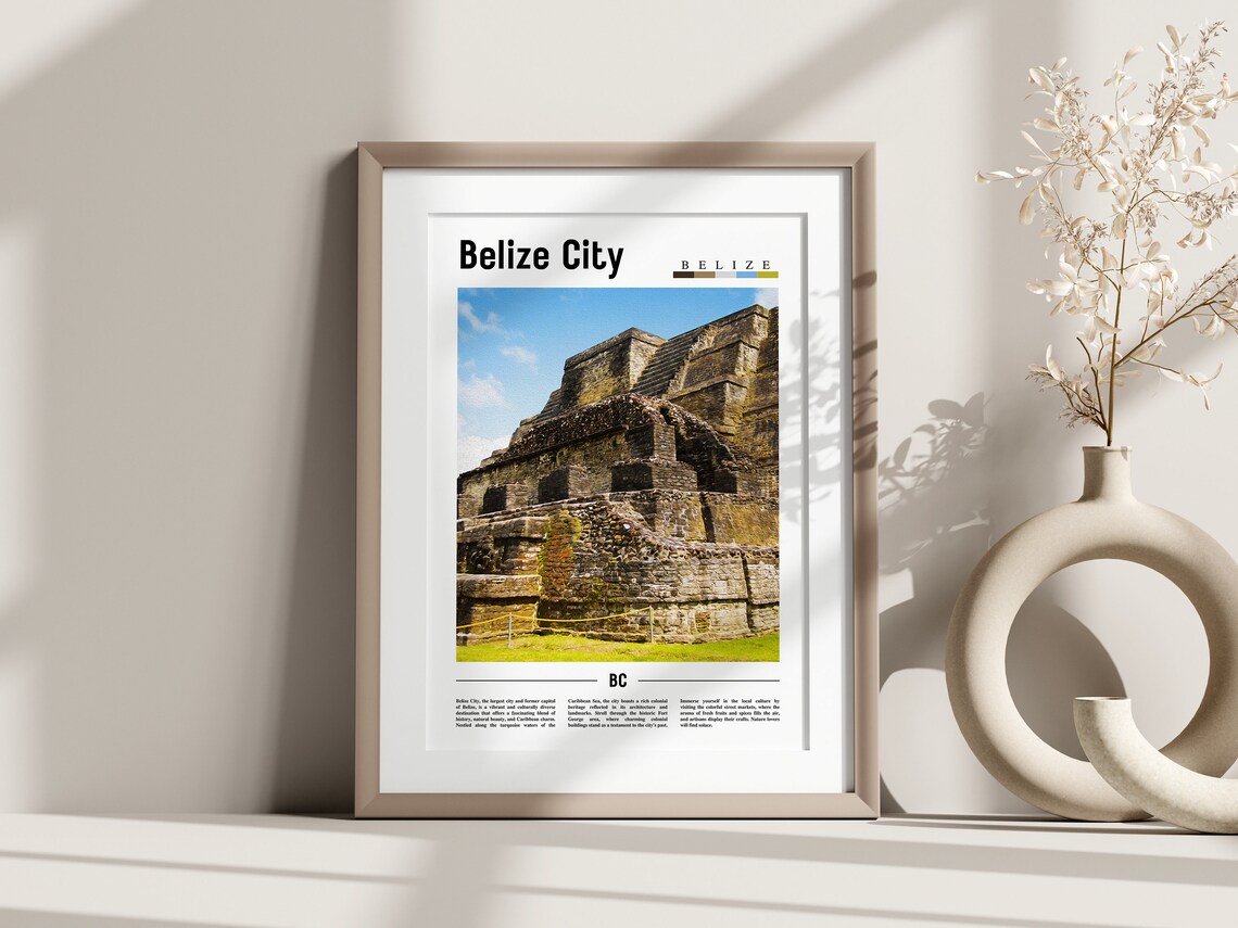 Belize City Travel Poster, Central America - Image 3