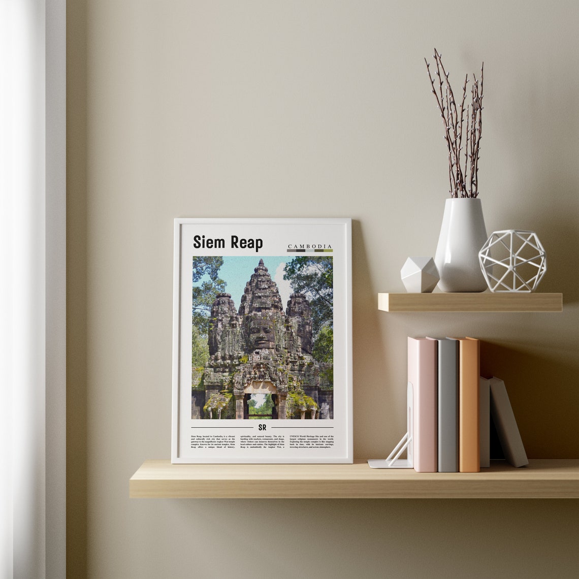 Siem Reap Poster Siem Reap Print Siem Reap Wall Art Asia Print Asia Poster Asia Photo Minimal Travel Poster - Image 3
