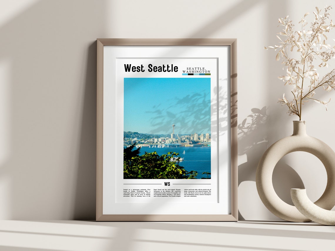West Seattle Poster West Seattle Print West Seattle Wall Art United States Photo United States Poster United States Print - Image 3