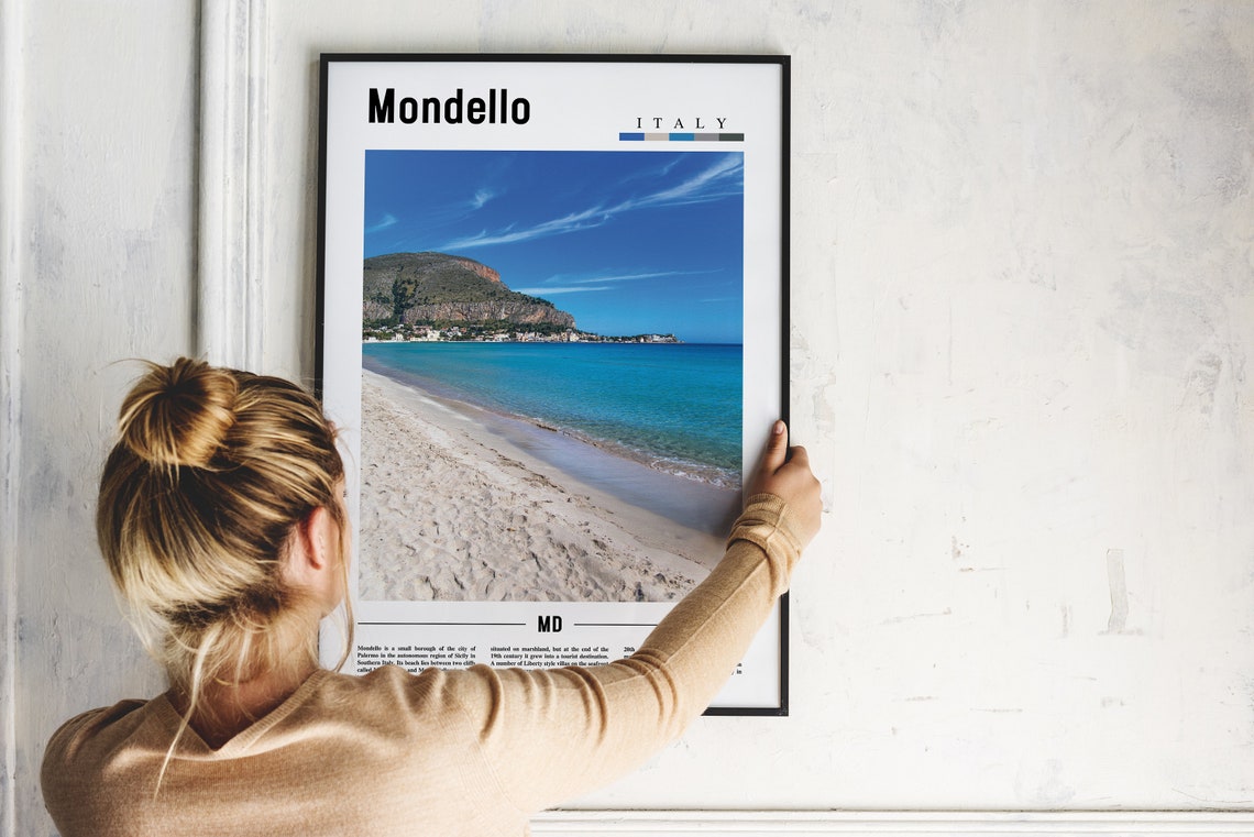 Mondello Print Mondello Poster Mondello Wall Art Italy Photo Italy Poster Italy Print Italy Wall Art Minimal Travel Poster - Image 4