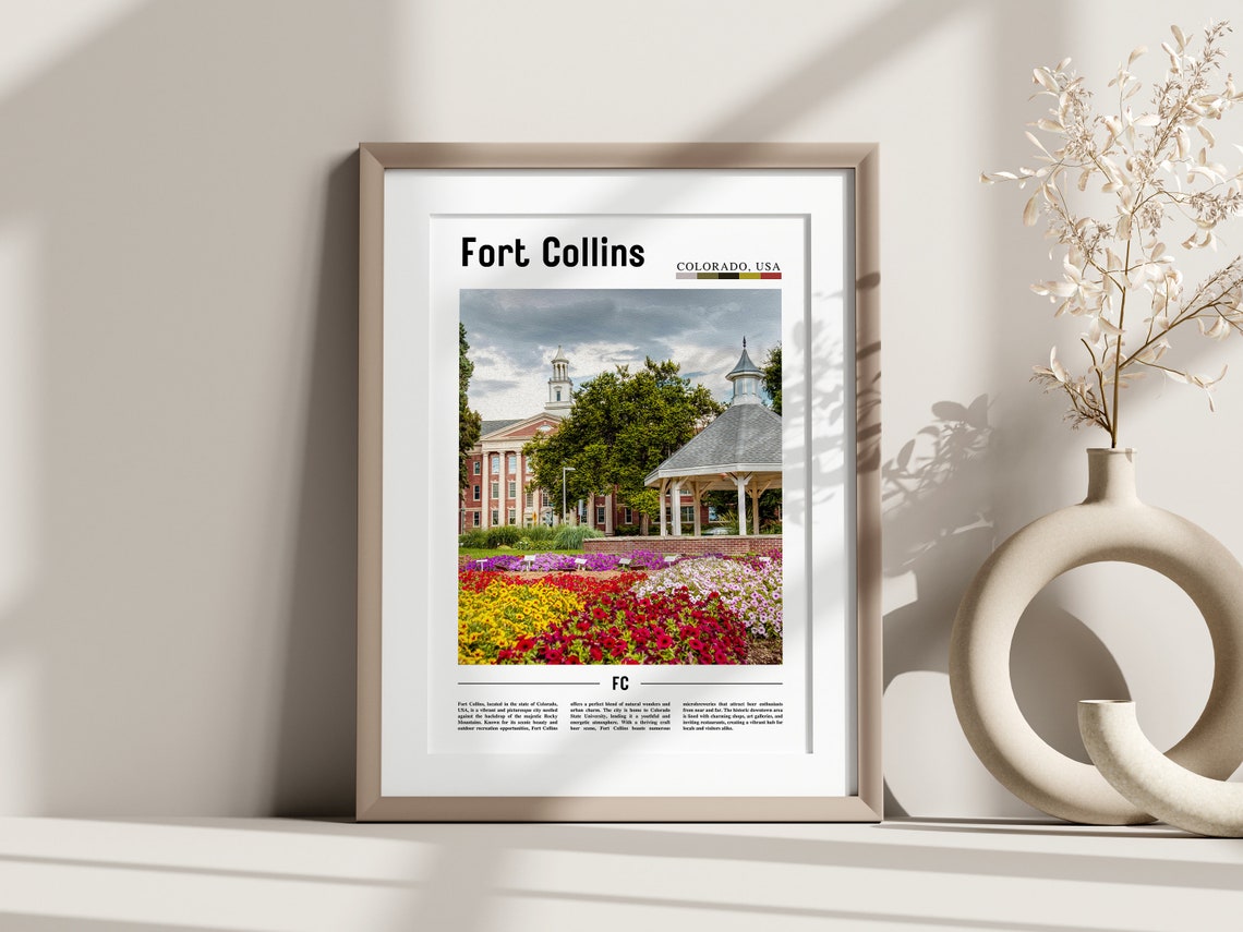Fort Collins Poster Fort Collins Print Fort Collins Wall Art United States Photo United States Poster United States Print - Image 3