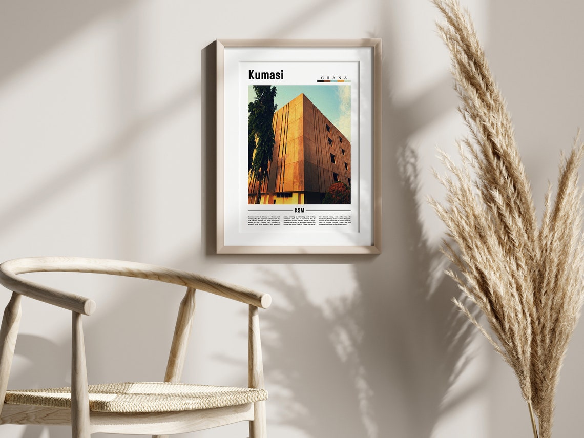 Kumasi Poster Kumasi Print Kumasi Wall Art Minimal Travel Print Travel Destination Oil Painting Poster - Image 2