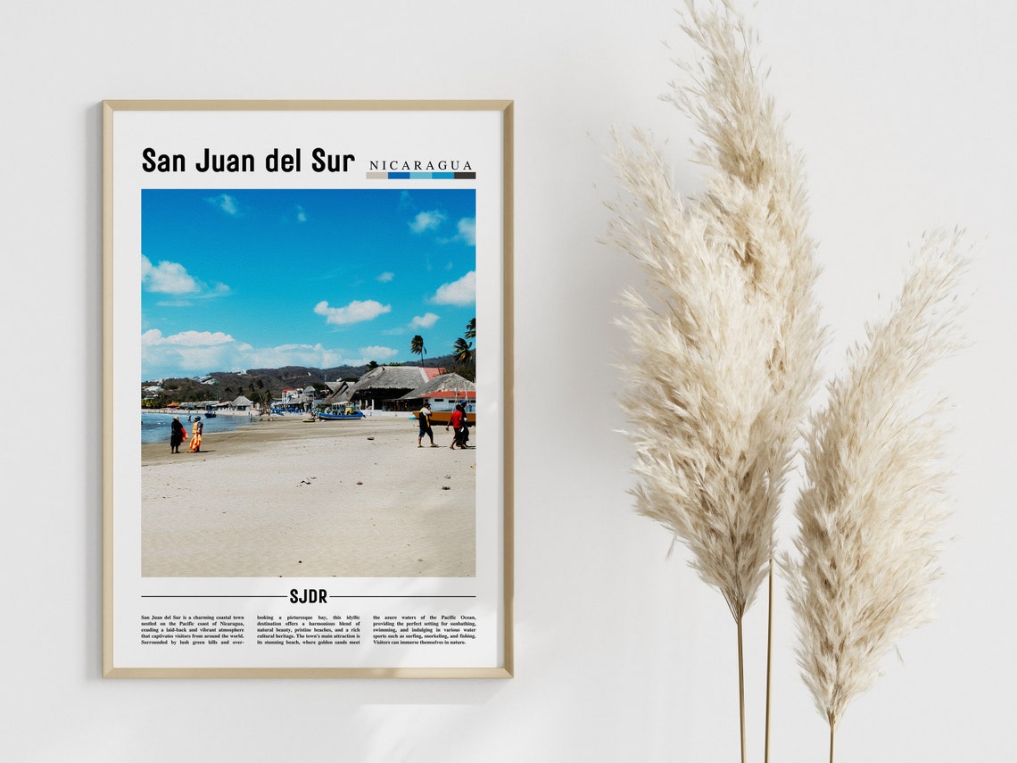 San Juan Del Sur Poster San Juan Del Sur Print San Juan Del Sur Wall Art Central America Poster Central America Print Travel Poster - Image 4