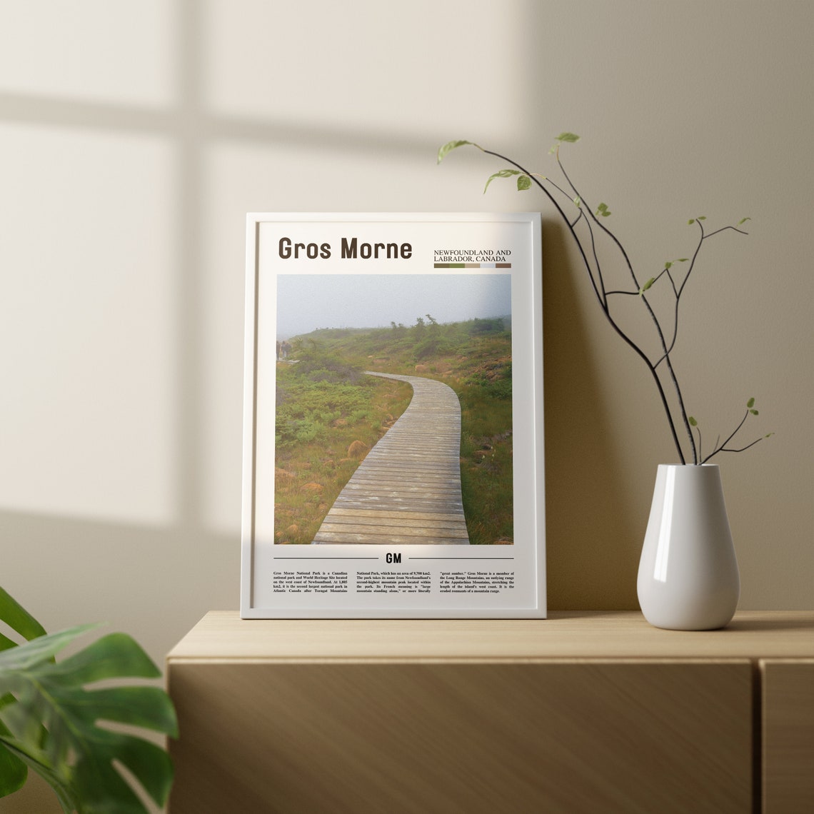 Gros Morne Print Gros Morne Poster Gros Morne Wall Art Oil Painting Poster City Print City Artwork Travel Artwork Travel Wall Art - Image 2