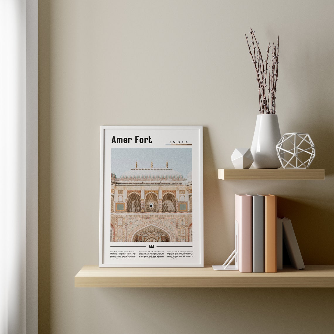 Amer Fort Poster Amer Fort Print Amer Fort Wall Art Asia Print Asia Poster Asia Photo Minimal Travel Poster - Image 3