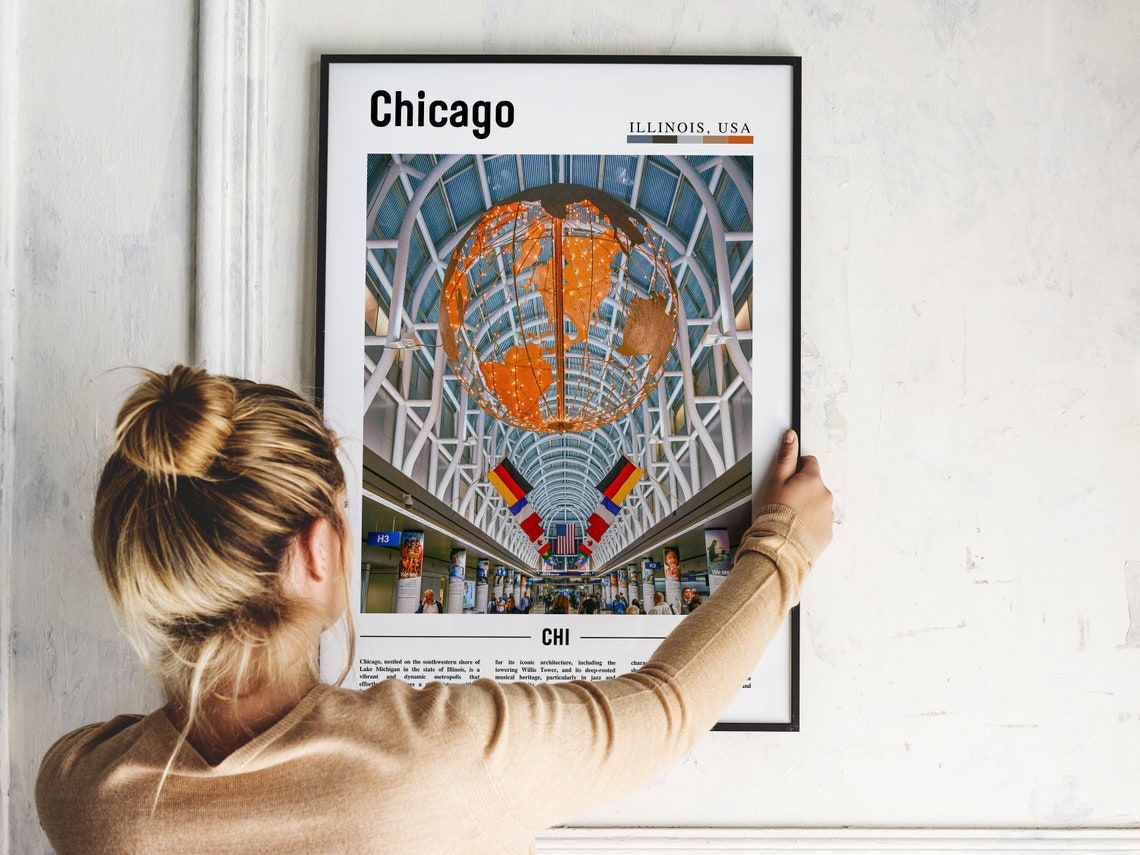 Chicago Print Chicago Poster Chicago Wall Art United States Photo United States Poster United States Print - Image 5