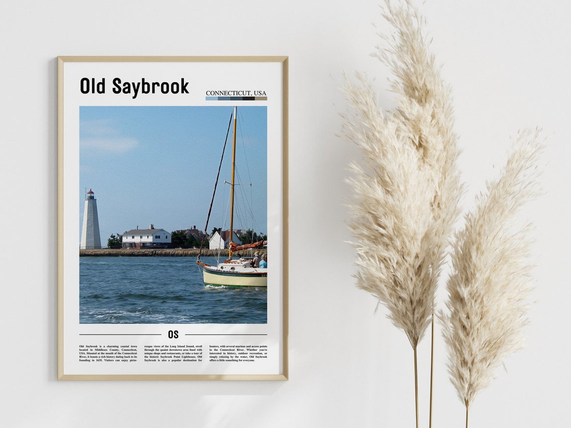 Old Saybrook Poster Old Saybrook Print Old Saybrook Wall Art United States Photo United States Poster United States Print - Image 3