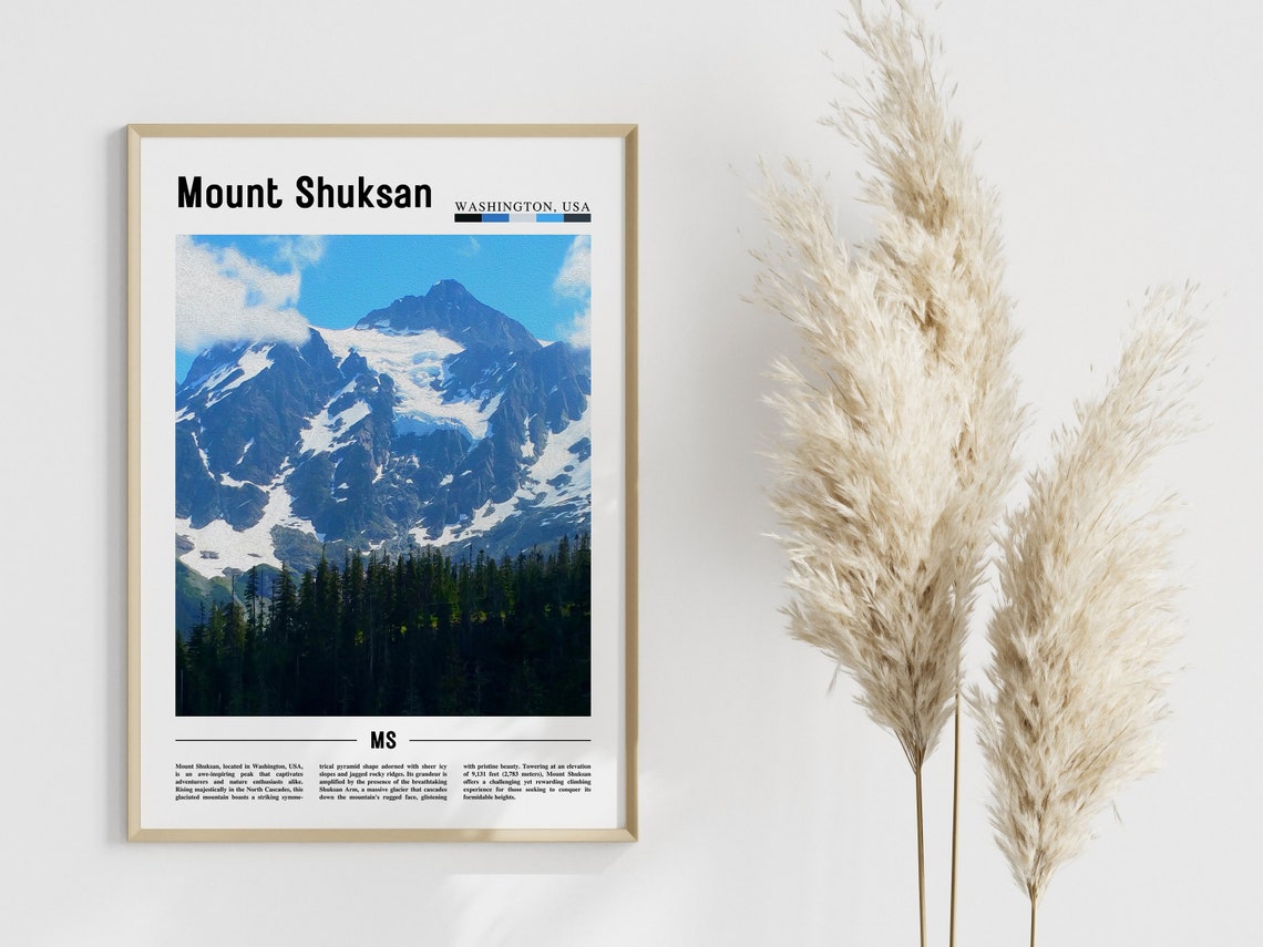 Mount Shuksan Poster Mount Shuksan Print Mount Shuksan Wall Art United States Photo United States Poster United States Print - Image 4