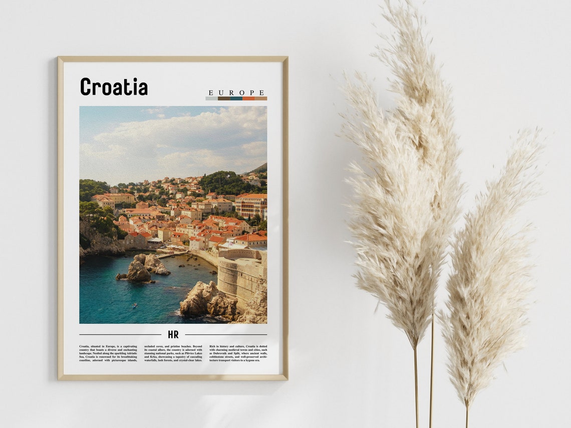 Croatia Poster Croatia Print Croatia Wall Art Europe Photo Europe Poster Europe Print Travel Poster - Image 4