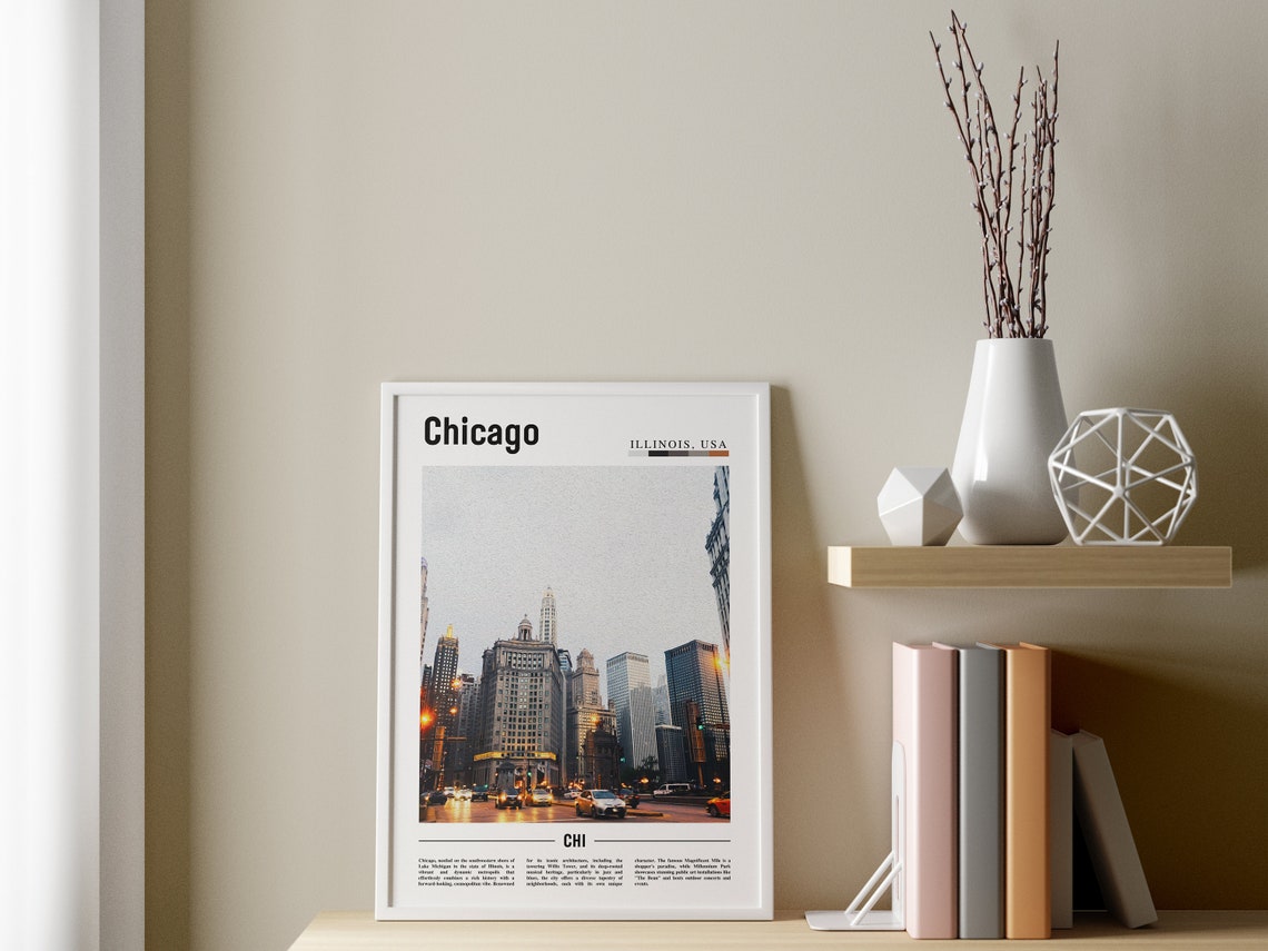Chicago Print Chicago Poster Chicago Wall Art United States Photo United States Poster United States Print - Image 3