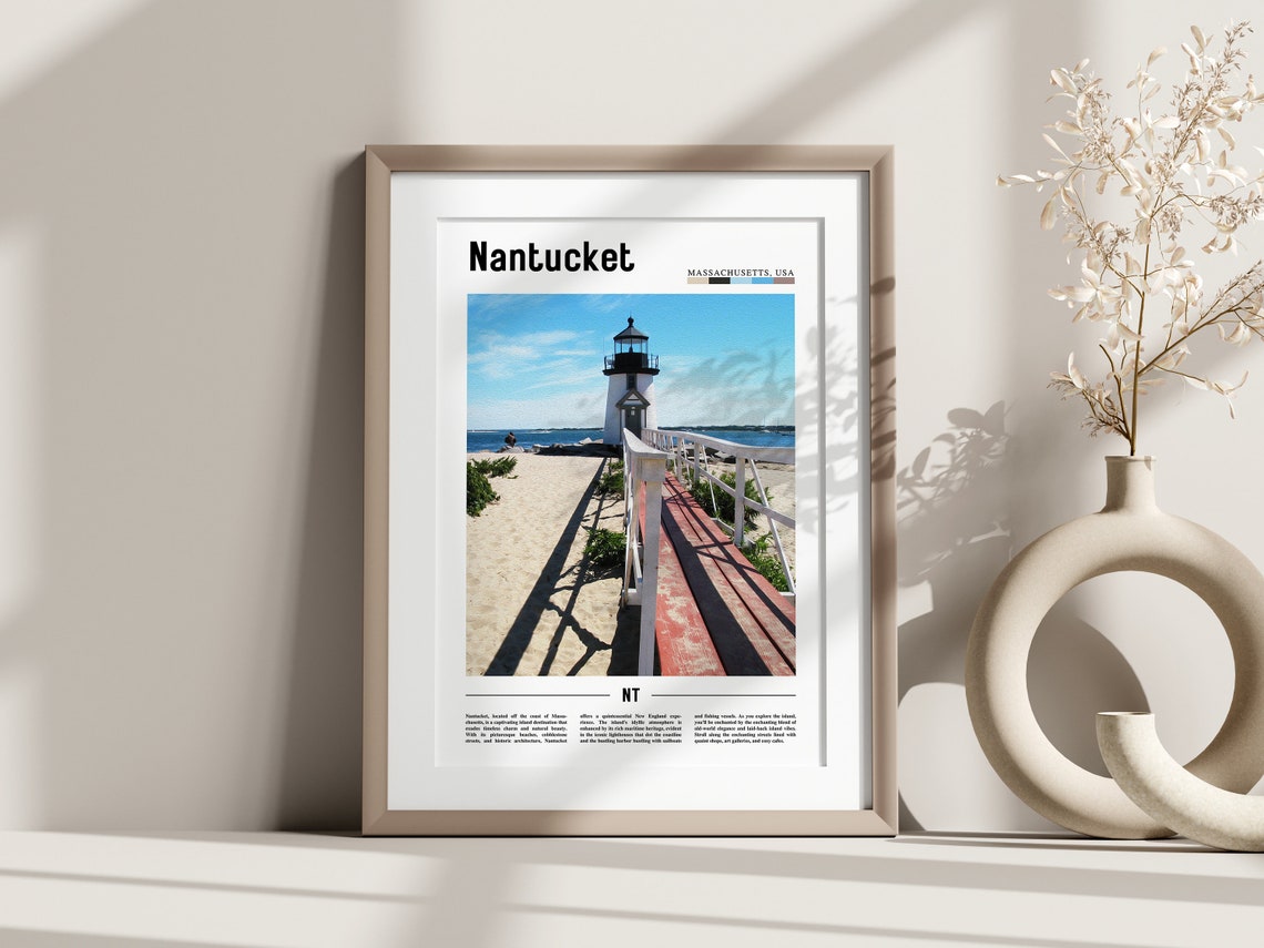 Nantucket Poster Nantucket Print Nantucket Wall Art United States Photo United States Poster United States Print - Image 3