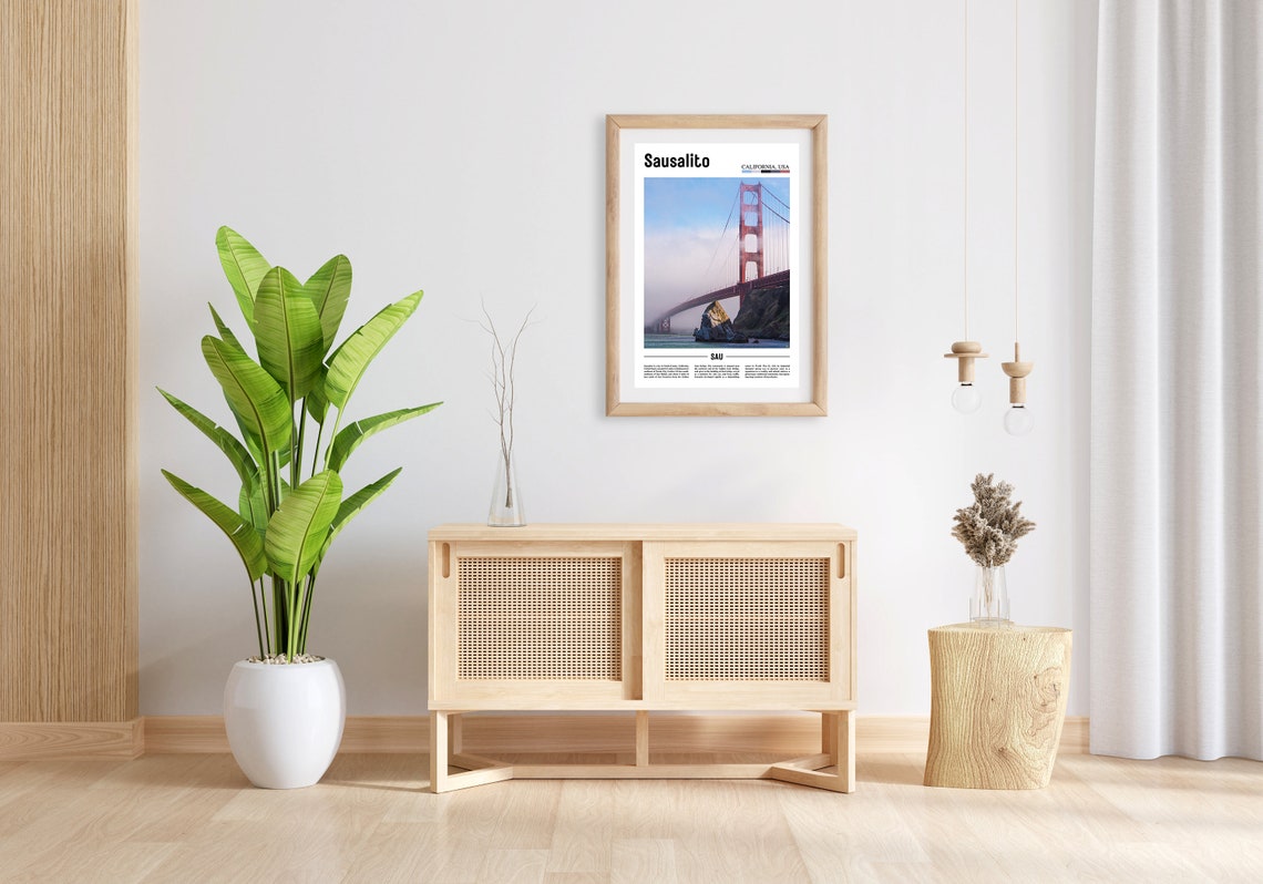 Sausalito Print Sausalito Poster Sausalito Wall Art Minimal Travel Print Minimal City Poster Travel Destination Oil Painting Poster - Image 3