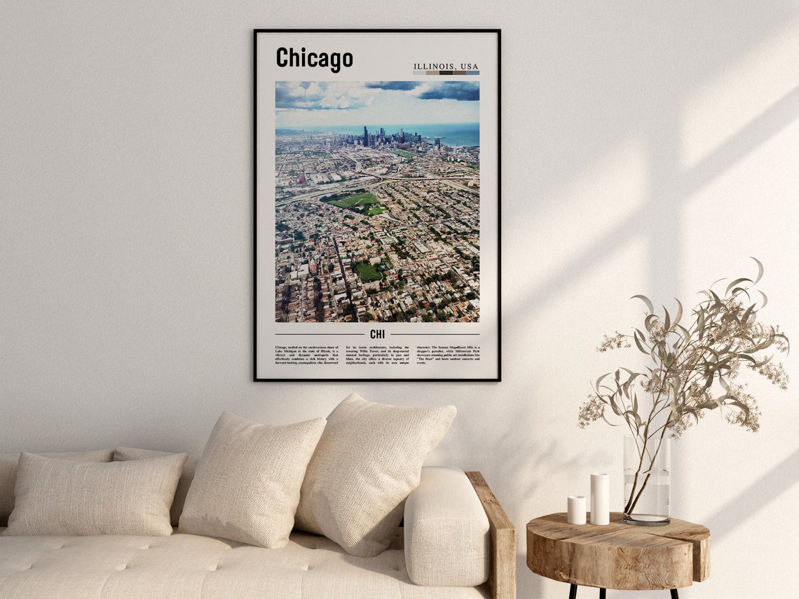 Chicago Print Chicago Poster Chicago Wall Art United States Photo United States Poster United States Print - Image 2