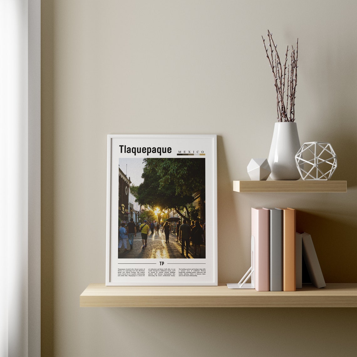 Tlaquepaque Poster Tlaquepaque Print Tlaquepaque Wall Art Minimal Travel Print Travel Destination Oil Painting Poster - Image 4