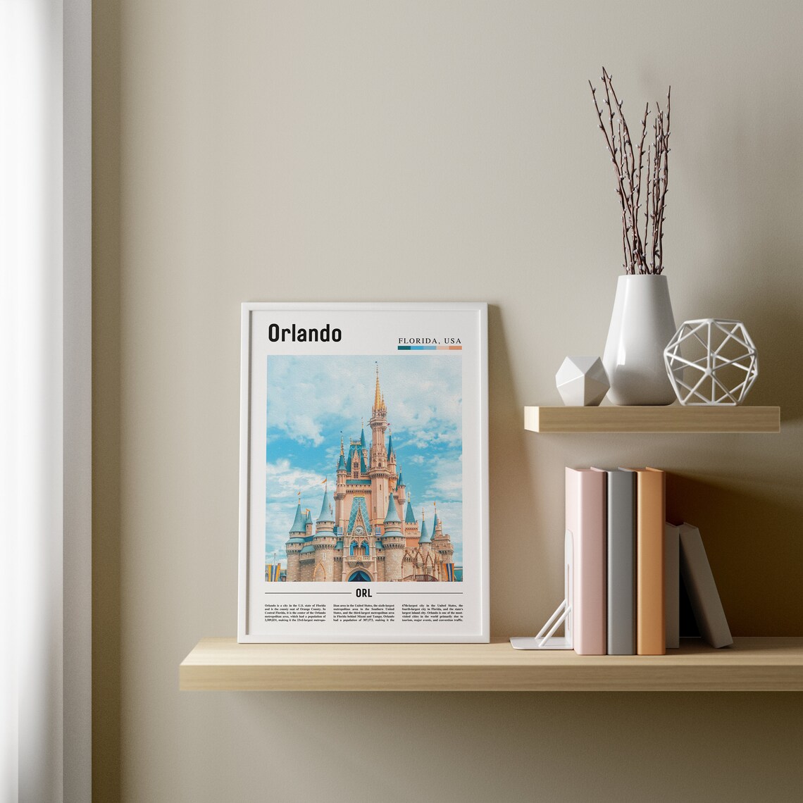 Orlando Oil Painting Poster, Colorful City Artwork - Image 3