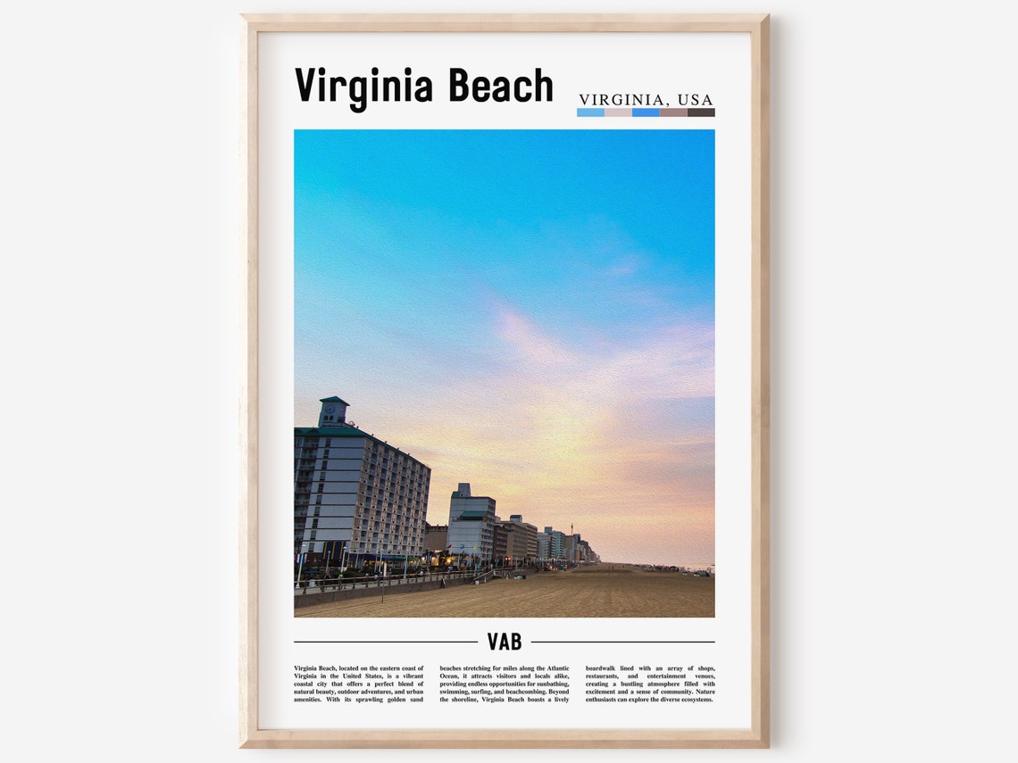 Virginia Beach Poster Virginia Beach Print Virginia Beach Wall Art United States Photo United States Poster United States Print