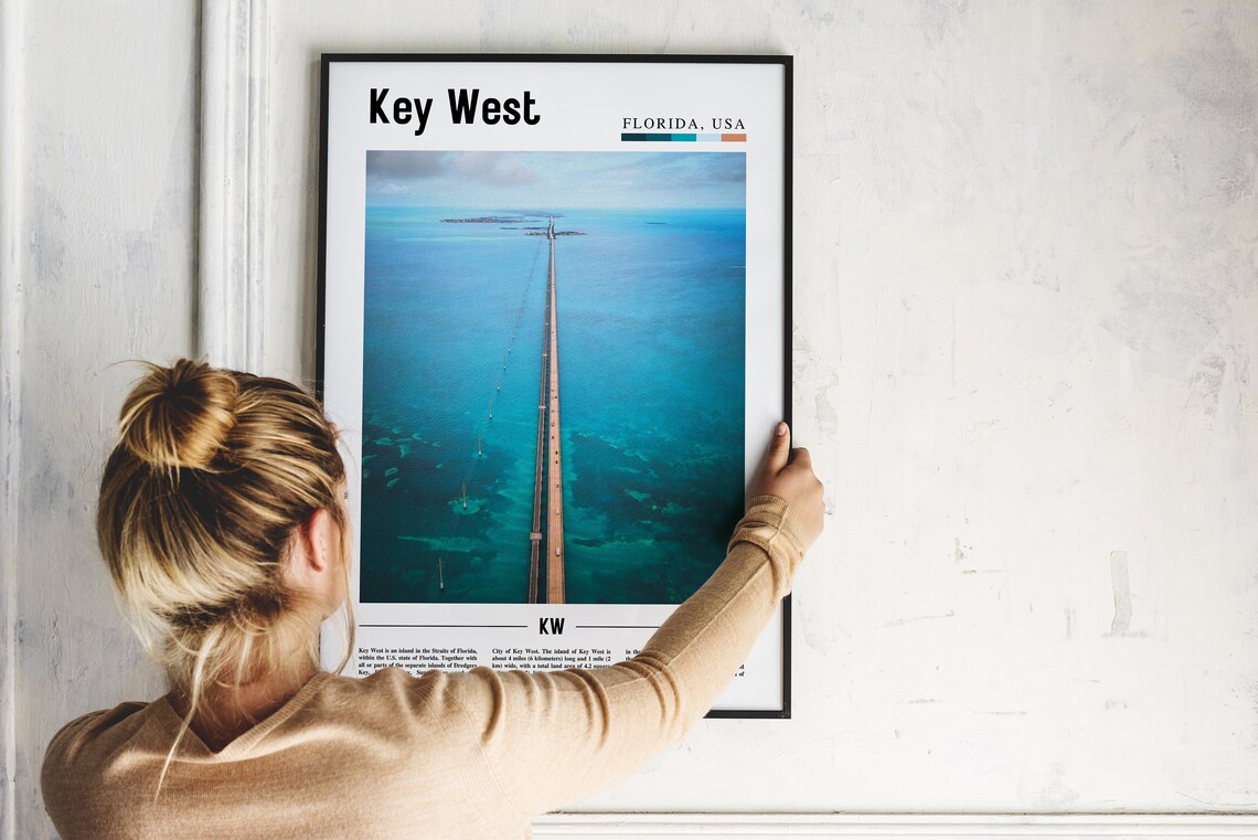 Key West Oil Painting Poster, Travel Artwork - Image 4